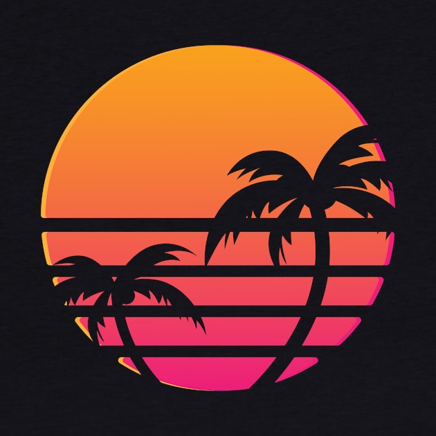 Outrun Tropical Sun by NeonSunset